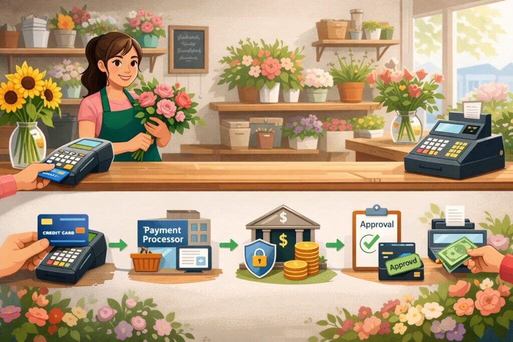 How Credit Card Processing Works in a Flower Shop