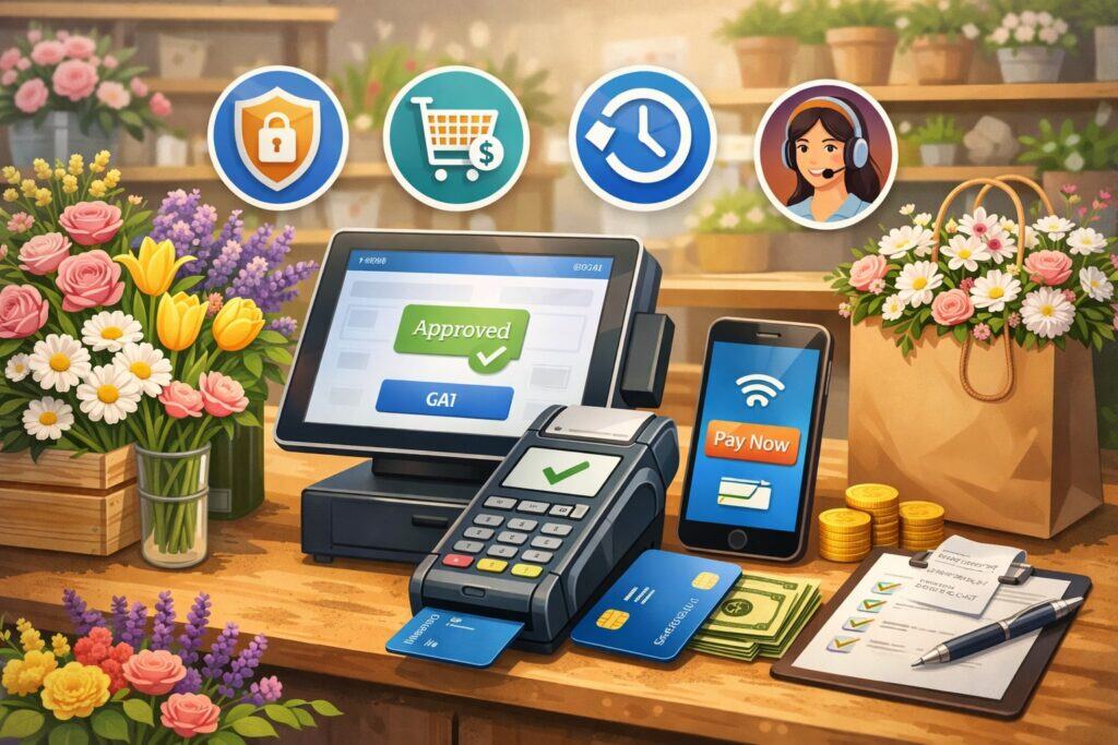 What Flower Shops Need From Payment Processing