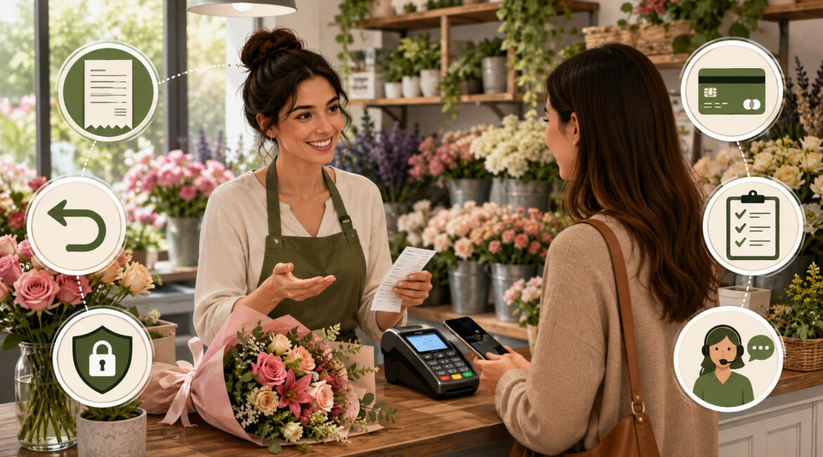 Flower shop refund and payment dispute assistance